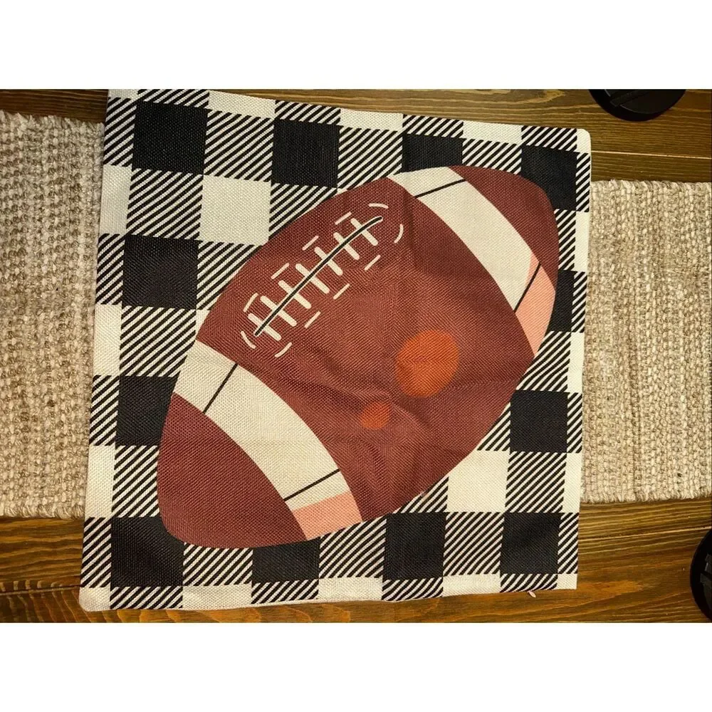 Football Thanksgiving Pillow cover 18 inches new maple leaf